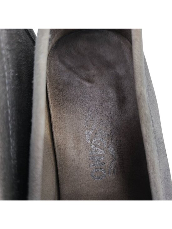 Salvatore Ferragamo Italy Gray Suede Buckle Moccasin Loafers Men 9.5D Dress Shoe main image 10